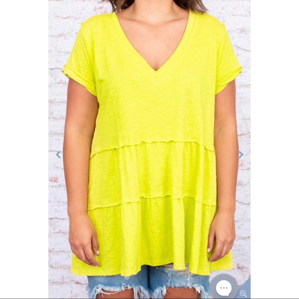 Once A Day Lime Tunic- Brand New WOT